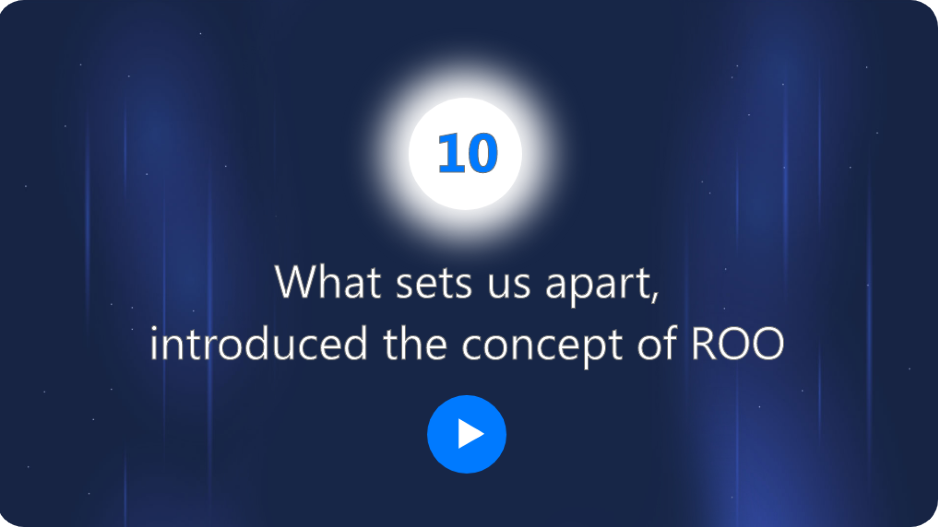 What sets us apart, introduced the concept of ROO