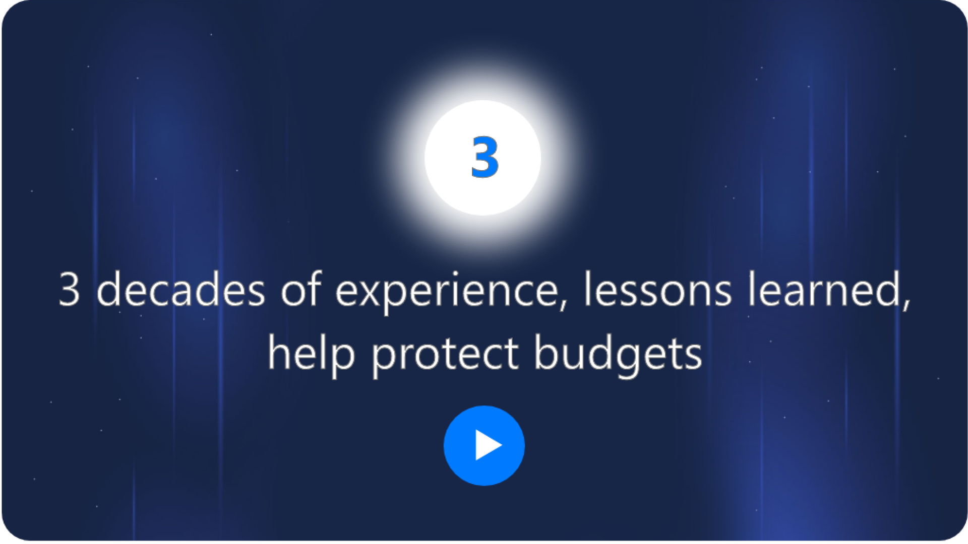 3 decades of experience, lessons learned, help protect budgets